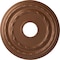 Ekena Millwork Dublin Ceiling Medallion (Fits Canopies up to 8 1/4"), 15 3/8"OD x 3 5/8"ID x 1"P, Polished Copper CM15DUPOS - alternate 1